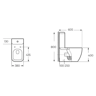 Унитаз напольный Milleau ROCHE 8381 белый